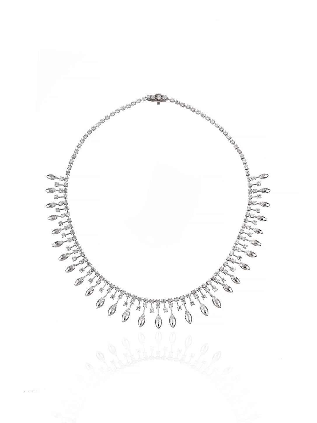 Pink Diamond Statement Necklace in 18K Gold