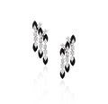 18K White Gold Black Diamond Drop Earrings