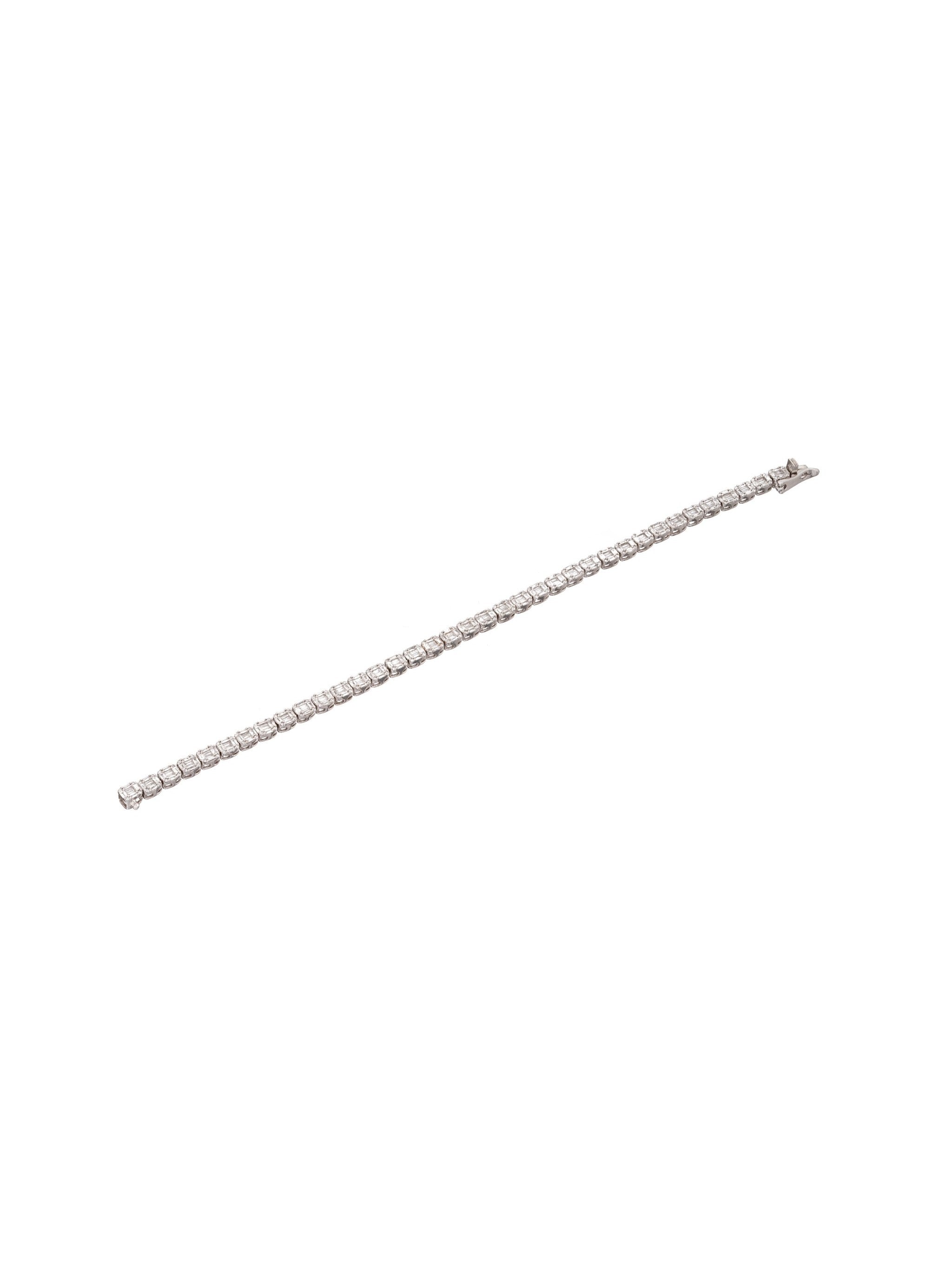 Élan Diamond Line Bracelet in 18K White Gold