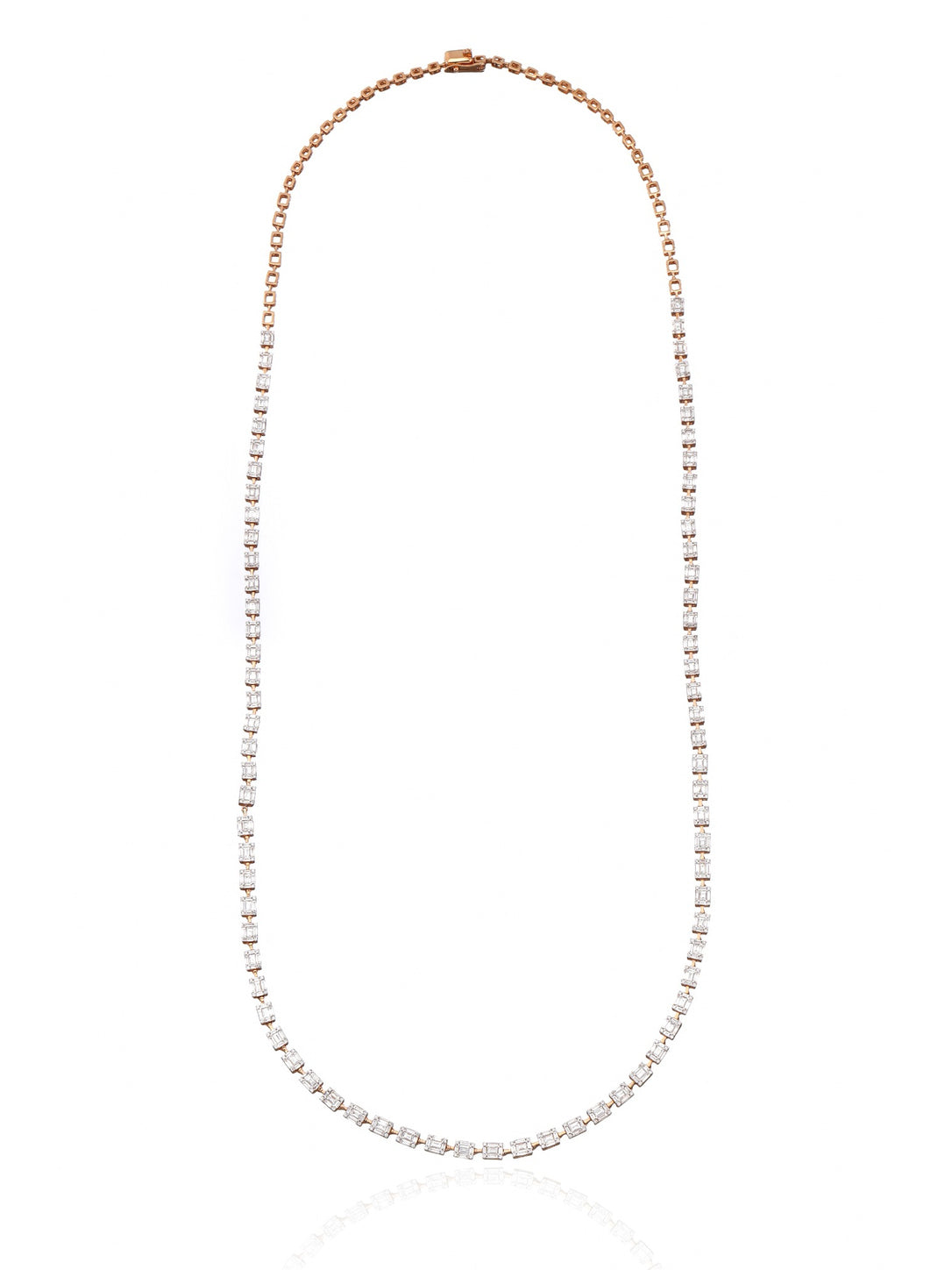 Classic Diamond Chain Necklace in 18K Gold