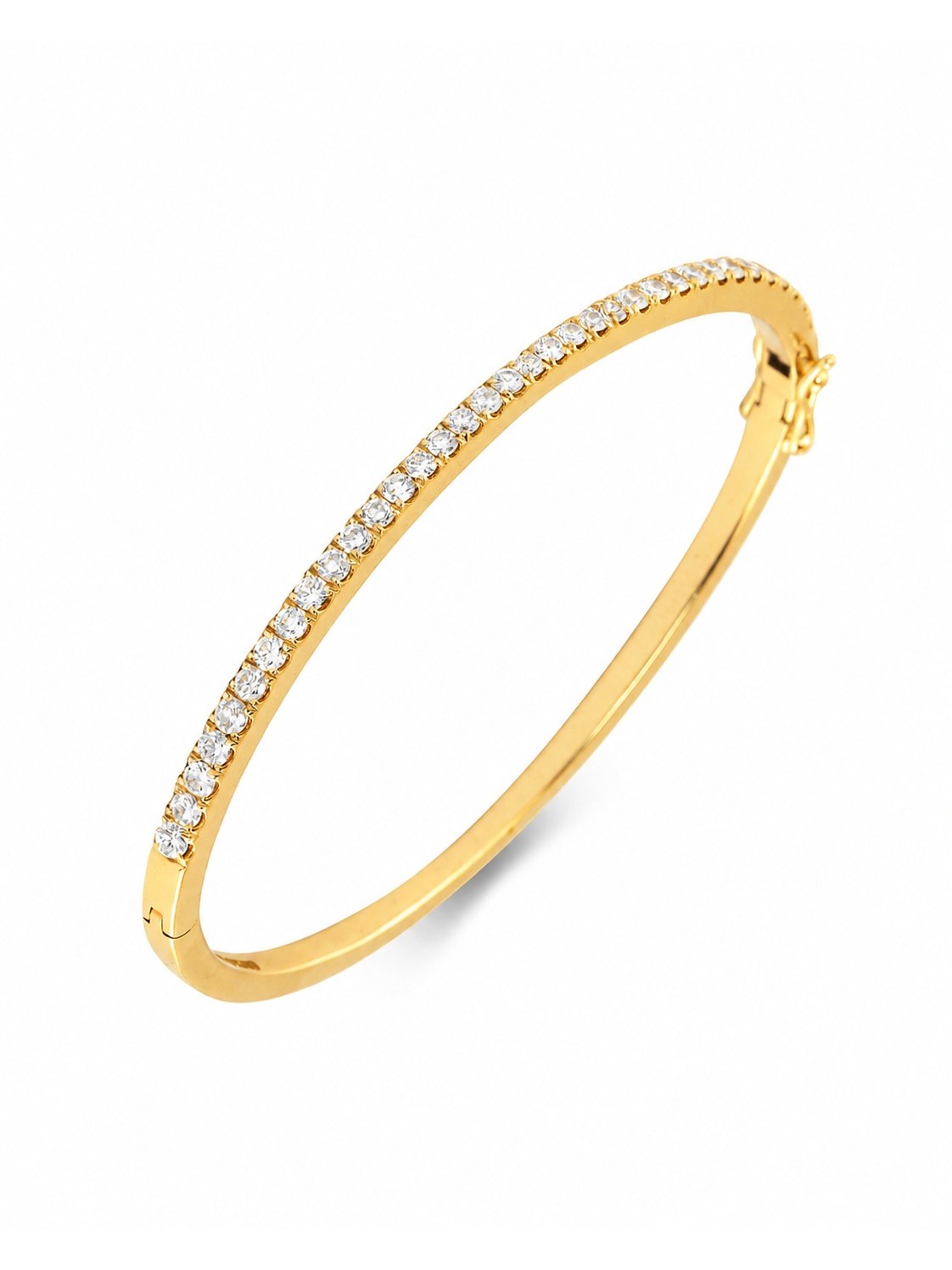 Lumière Diamond Bangle Bracelet in 18K Yellow Gold