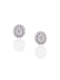 Izzari Vintage Halo Diamond Stud Earrings