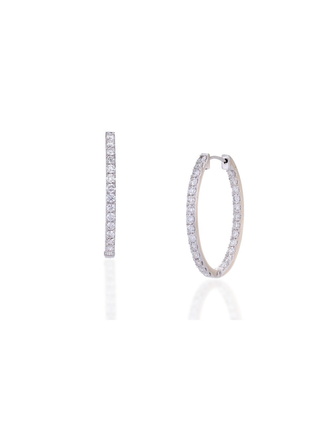 Izzari Trinity Diamond Minimal Stud Earrings