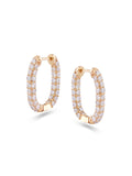 Izzari Verona Diamond Link Hoop Earrings