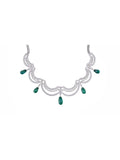 Emerald Diamond Couture Necklace in 18K Gold