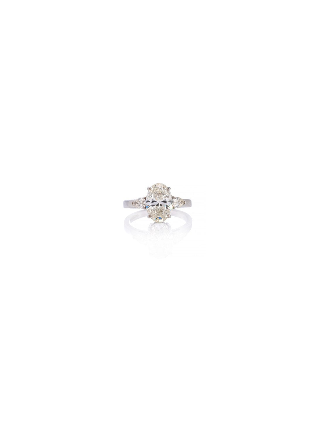 Celestial Halo Diamond Ring in 18K White Gold