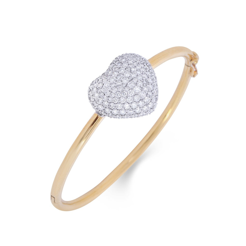 Disco Heart Sugar Diamond Bracelet in 18K Yellow Gold