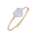 Disco Heart Sugar Diamond Bracelet in 18K Yellow Gold