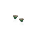Verde Pavé Emerald Diamond Statement Stud Earrings