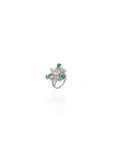 Snowflake Bloom Diamond Ring in 18K White Gold