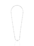 Elegant Diamond Curve Necklace in 18K Gold