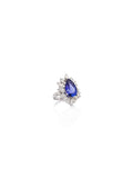Sapphire Marquis Diamond Ring in 18K White Gold