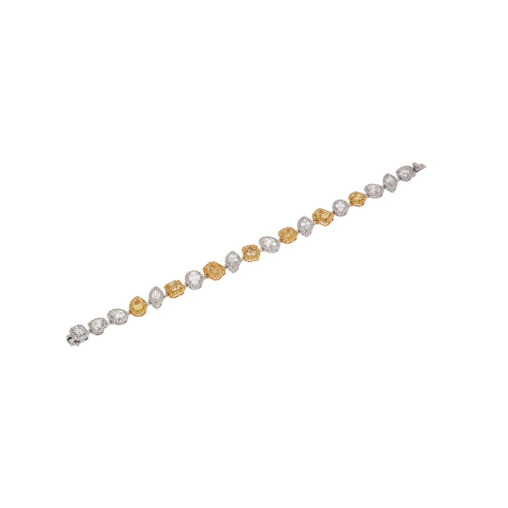 Éclipse Diamond Tennis Bracelet in 14K White Gold