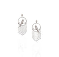 18K White Gold Diamond Tassel Earrings