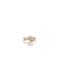 Fancy Yellow Pear Diamond Ring in 18K Gold