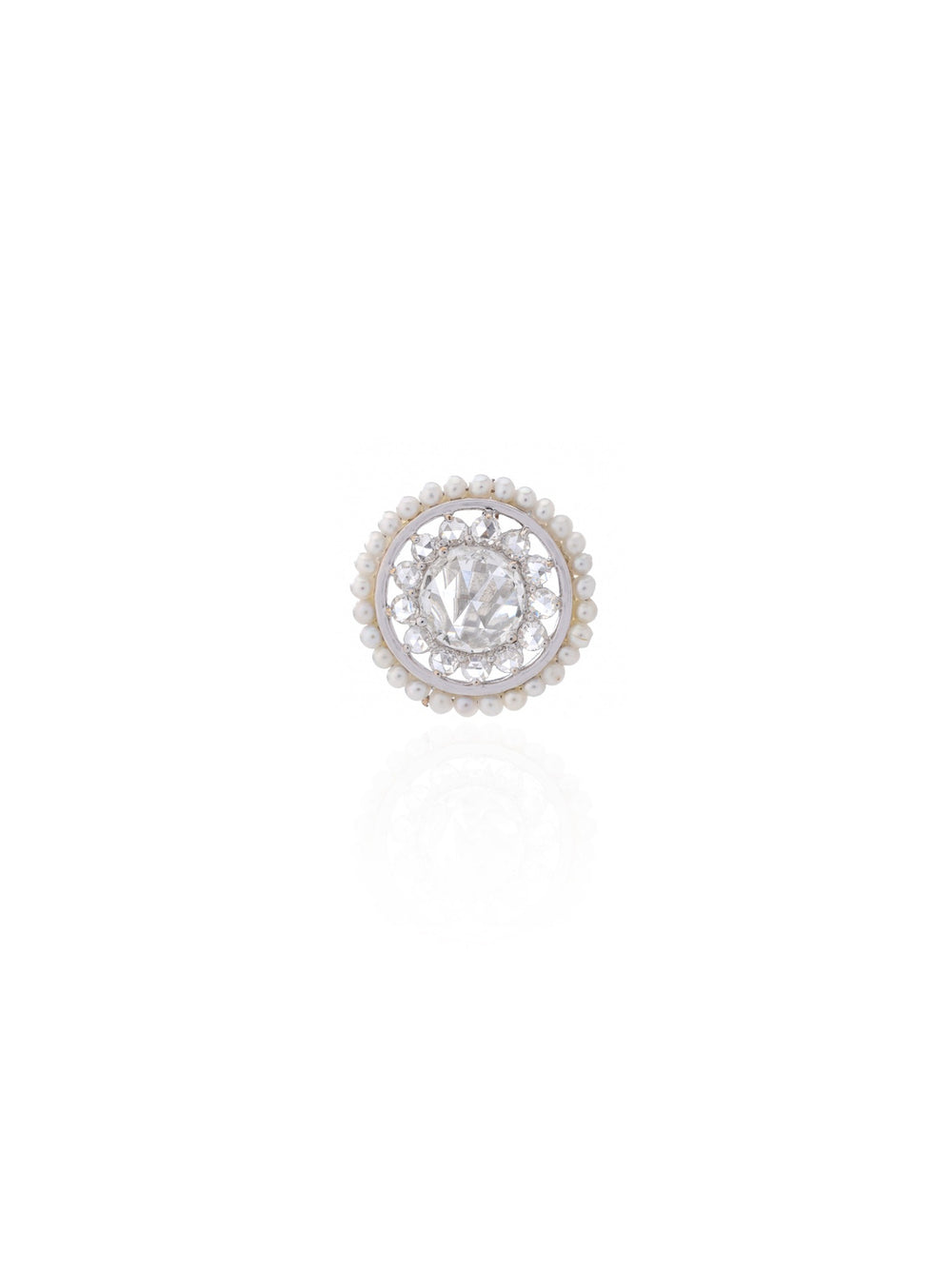 Rosé Halo Rose Cut Diamond Pendant Necklace in 18K Gold | Luxury Fine Jewellery