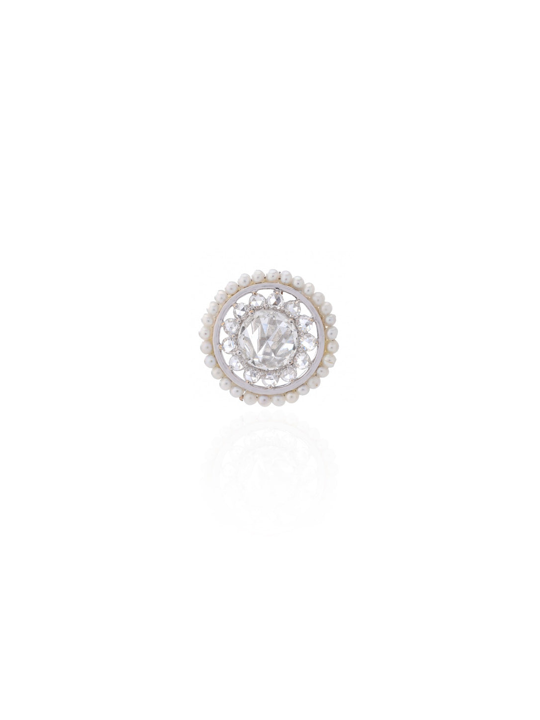 Rosé Halo Rose Cut Diamond Pendant Necklace in 18K Gold | Luxury Fine Jewellery