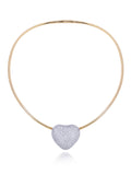 Disco Heart Diamond Collar Necklace in 18K Yellow Gold | Luxury Fine Jewellery