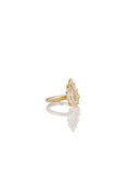 Regal Cascade Fancy Yellow Diamond Ring in 18K Gold
