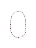 Ruby Charm Diamond Station Necklace in 18K Gold | Luxury Fine Jewellery