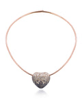 Veloura Heart Diamond Collar Necklace in 18K Gold | Luxury Fine Jewellery