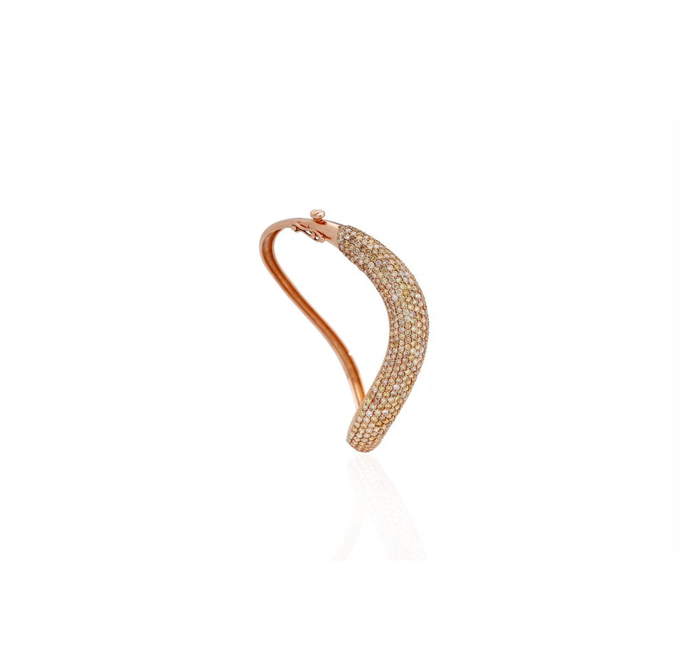 18K Rose Gold Fancy Yellow Diamond Bangle