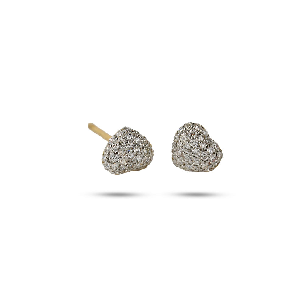 Noir Pavé Diamond Cushion Stud Earrings