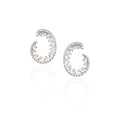 18K White Gold Diamond Inside-Out Hoop Earrings