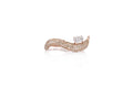 18K Rose Gold Diamond Wave Statement Ring