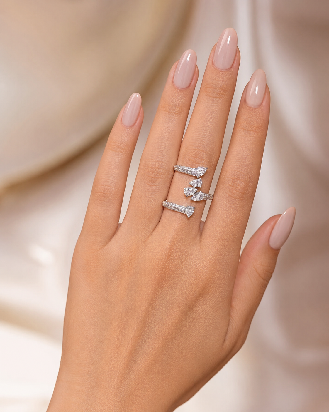 Aurelia Pear Diamond Ring