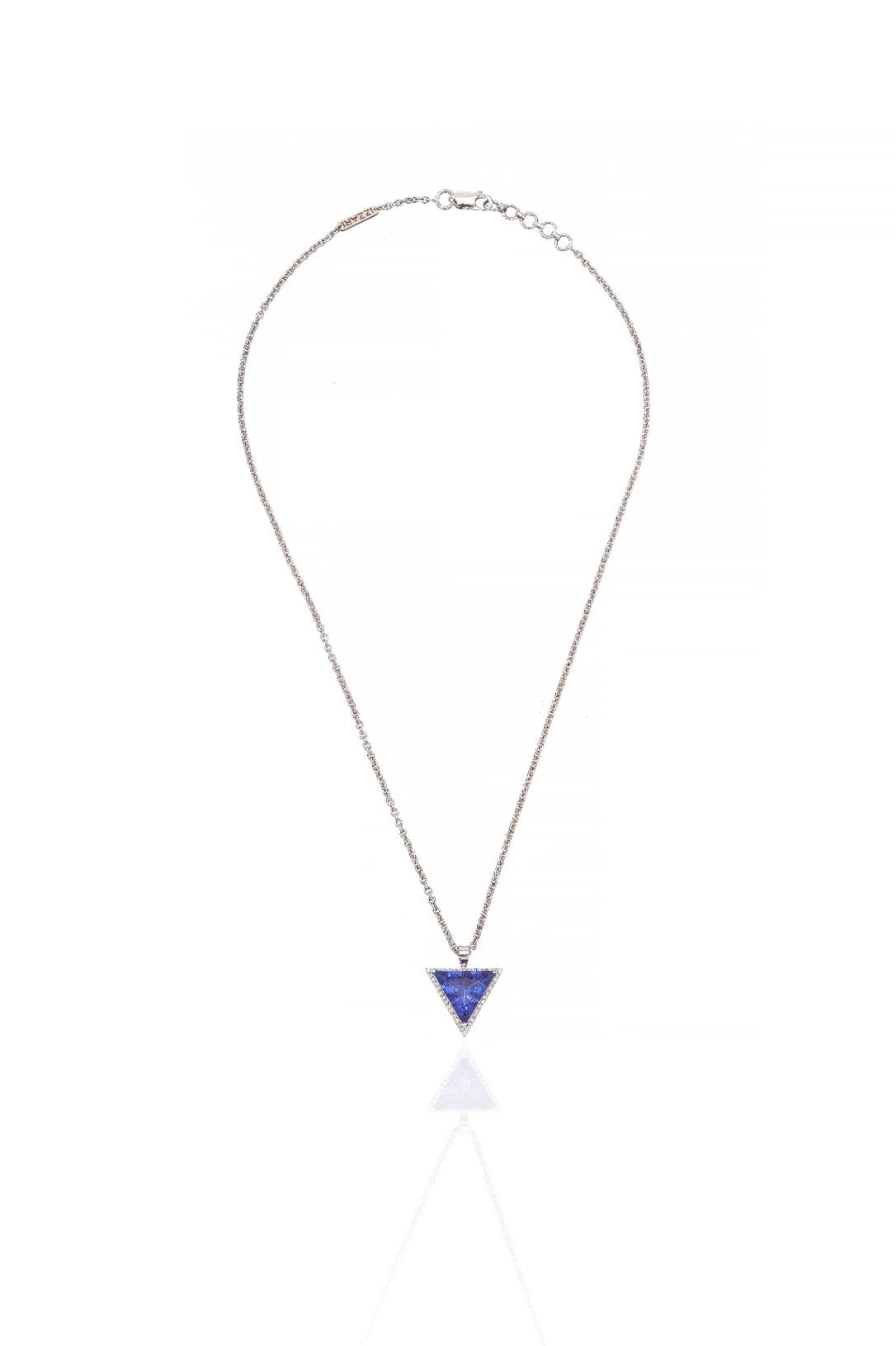 Sapphire Solitaire Diamond Pendant Necklace in 18K Gold | Luxury Fine Jewellery