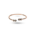 18K Rose Gold Black Diamond Open Cuff Bracelet