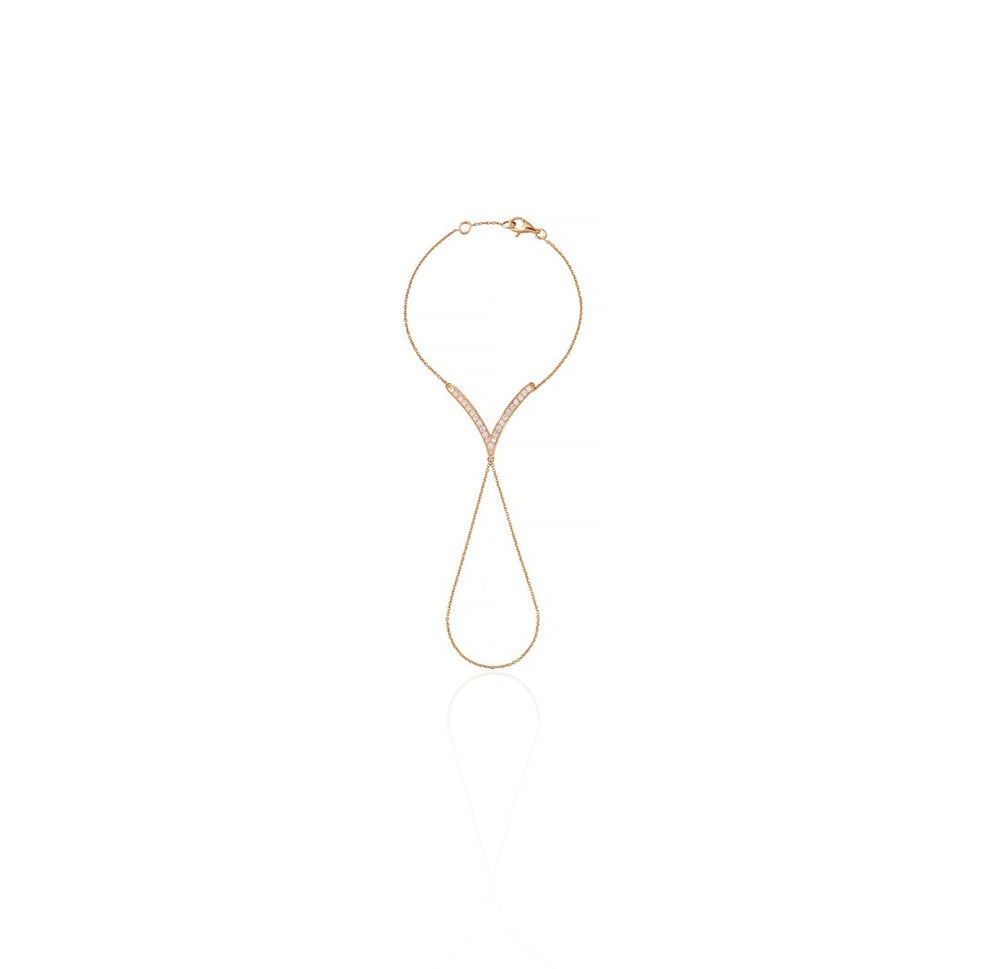 18K Gold Diamond Hand Harness
