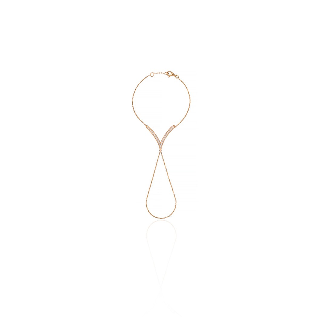 18K Gold Diamond Hand Harness