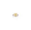 18K White Gold Fancy Yellow Diamond Ring