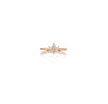 18K Yellow Gold Floral Diamond Ring