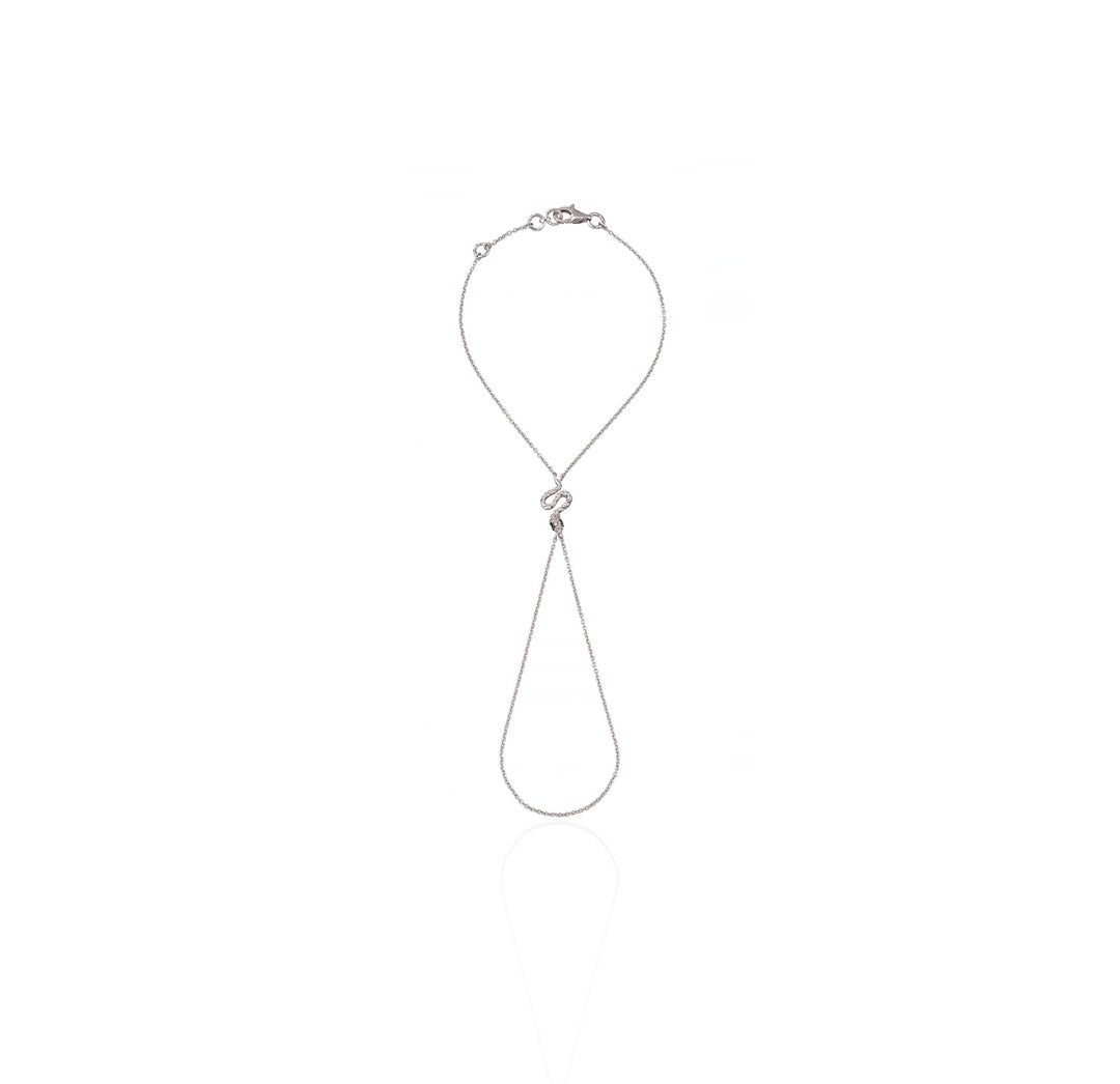 18K White Gold Diamond Finger Harness