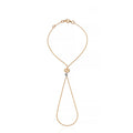 18K Gold Diamond Palm Chain Harness