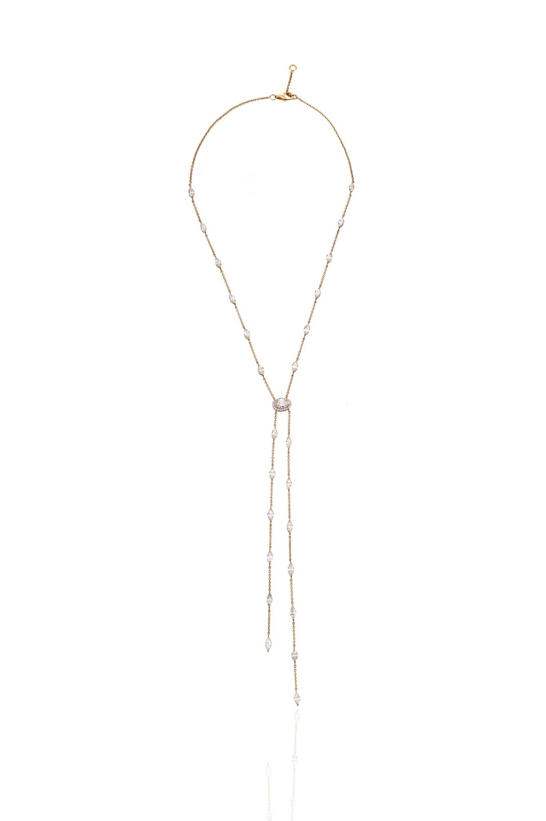 Celeste Diamond Lariat Necklace in 18K Gold | Luxury Fine Jewellery