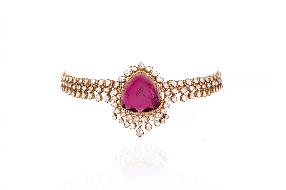 Ruby Blossom Diamond Pendant Necklace in 18K Gold | Luxury Fine Jewellery