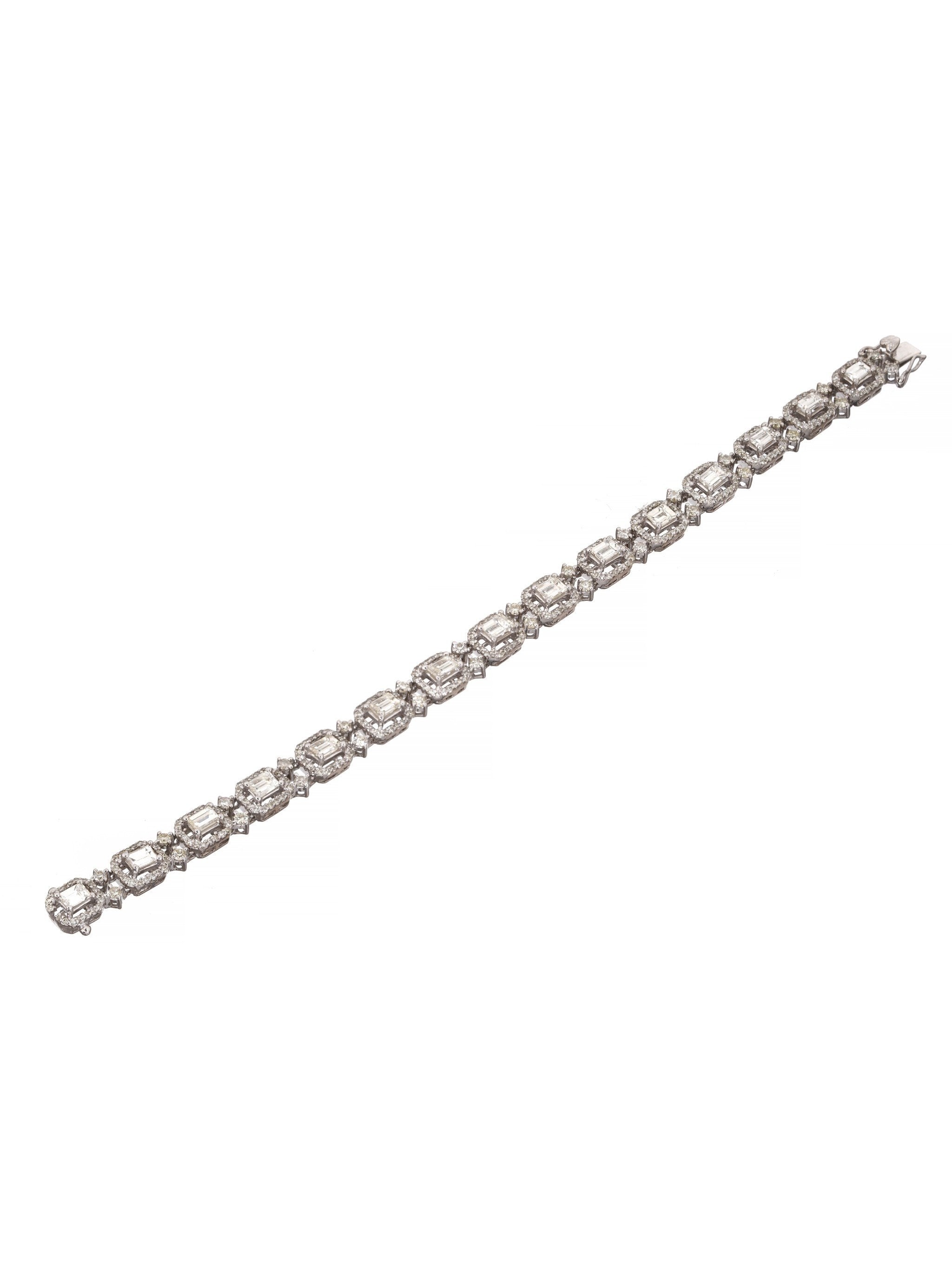 Étoile Grande Diamond Bracelet in 18K White Gold