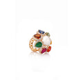 18K White Gold Multi Gemstone Diamond Ring