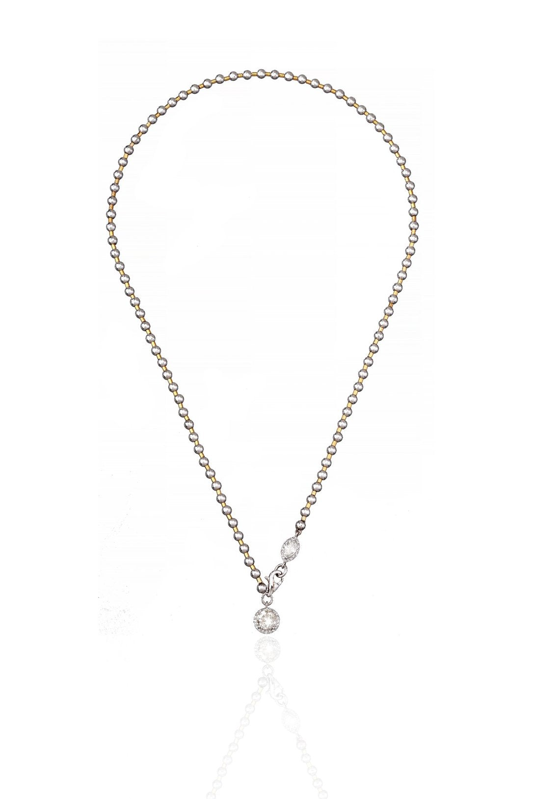 Luna Solitaire Diamond Collar Necklace in 18K Gold | Luxury Fine Jewellery