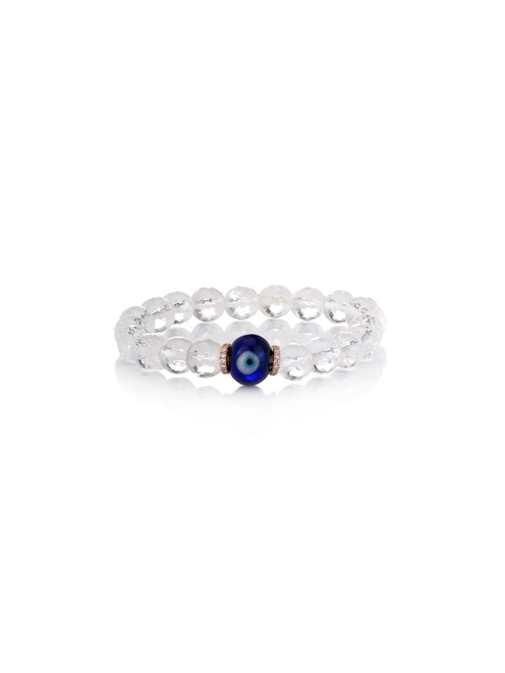 Azure Halo Diamond Charm Bracelet in 18K White Gold
