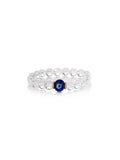 Azure Halo Diamond Charm Bracelet in 18K White Gold