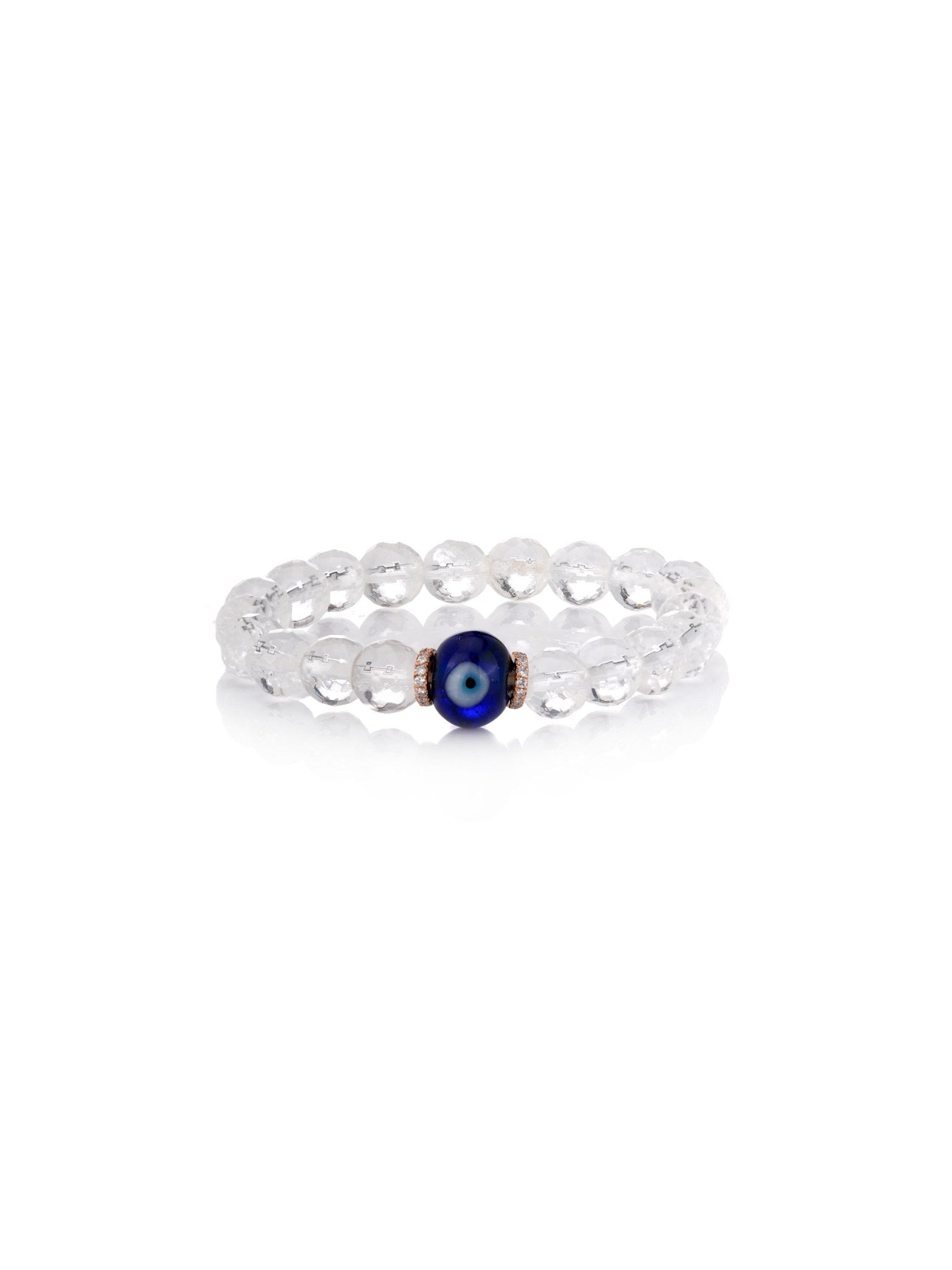 Azure Halo Diamond Charm Bracelet in 18K White Gold
