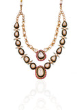 Rajvansh Layered Polki Diamond Necklace in 18K Gold | Luxury Heritage Fine Jewellery