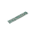 18K White Gold Emerald Diamond Multi Row Bracelet