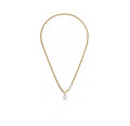 18K Yellow Gold Diamond Drop Pendant Necklace