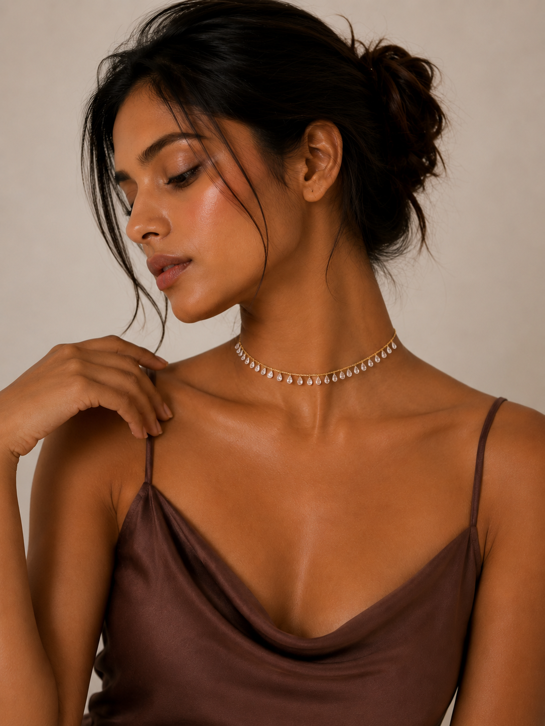 Rosé Lumière Rose Cut Diamond Necklace in 18K Gold | Luxury Fine Jewellery
